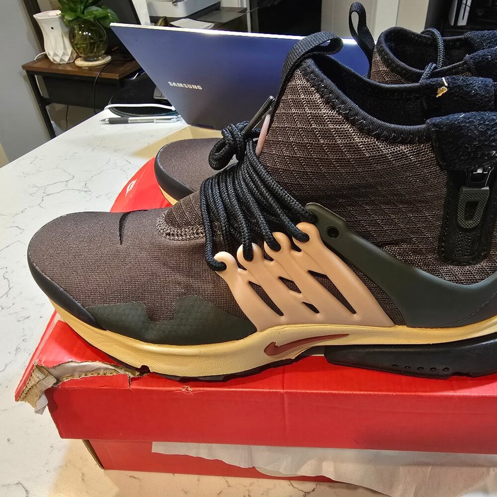 Nike Air Presto Utility Mid Baroque Brown Sesame Size 8 MENS NEW SHOE HIKING
